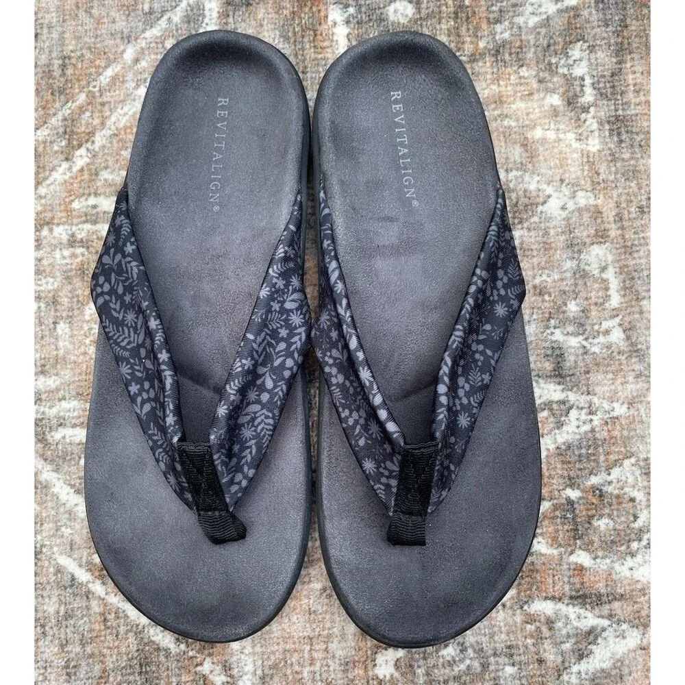 Comfort Recovery Orthotic Memory Foam Flip Flops Arch Support Revitalign US 11D